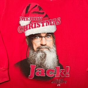🎄 3/$10 A&E T-Shirt XL (14/16) Duck Dynasty “Merry Christmas Jack” Red